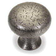 Round Cabinet Knob Distressed Antique Nickel